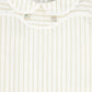 BACE COLLECTION WHITE/TAN STRIPED COLLAR BLOUSE