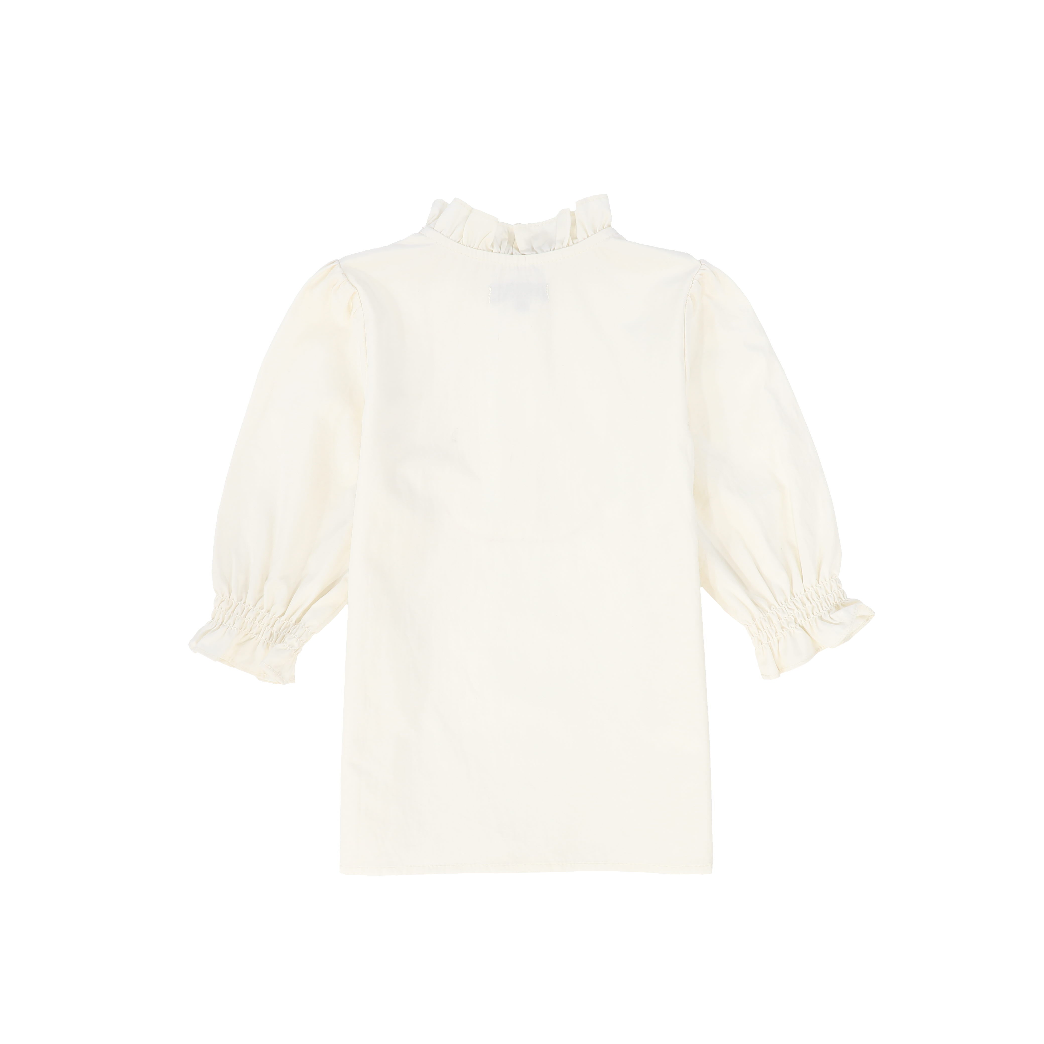 BAMBOO IVORY PLEATED BIB BLOUSE [FINAL SALE] – Luibelle