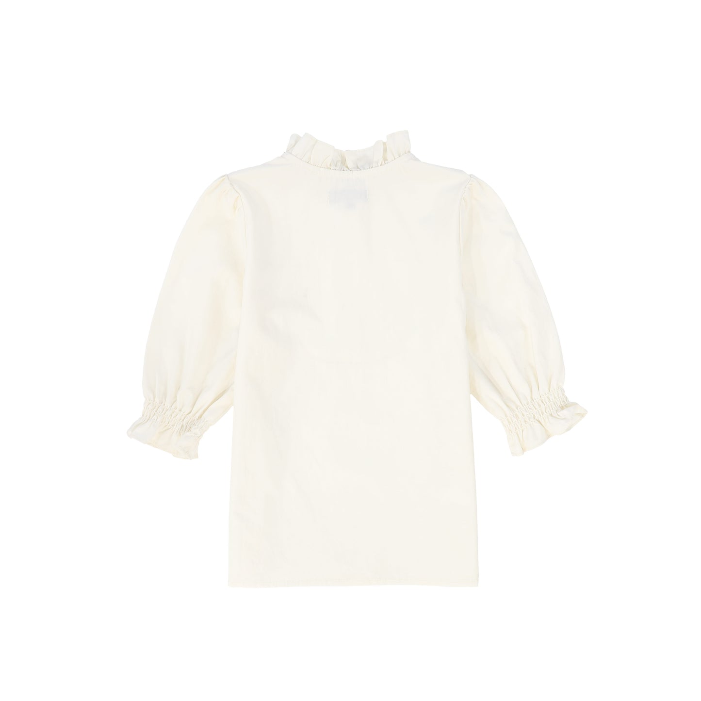 BAMBOO IVORY PLEATED BIB BLOUSE