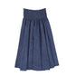 BAMBOO BLUE DENIM SMOCK MAXI SKIRT