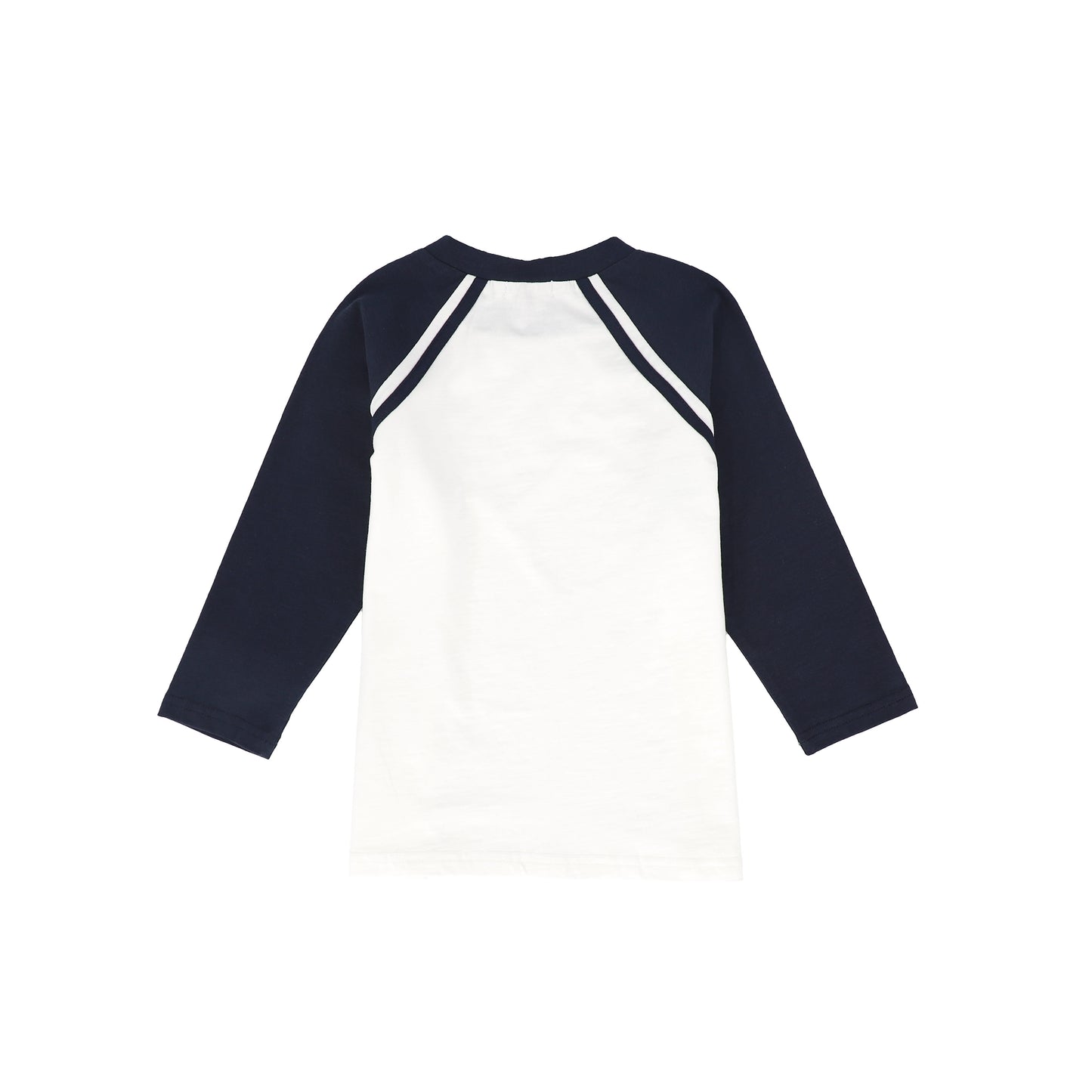 BAMBOO NAVY RAGLAN LOGO T-SHIRT