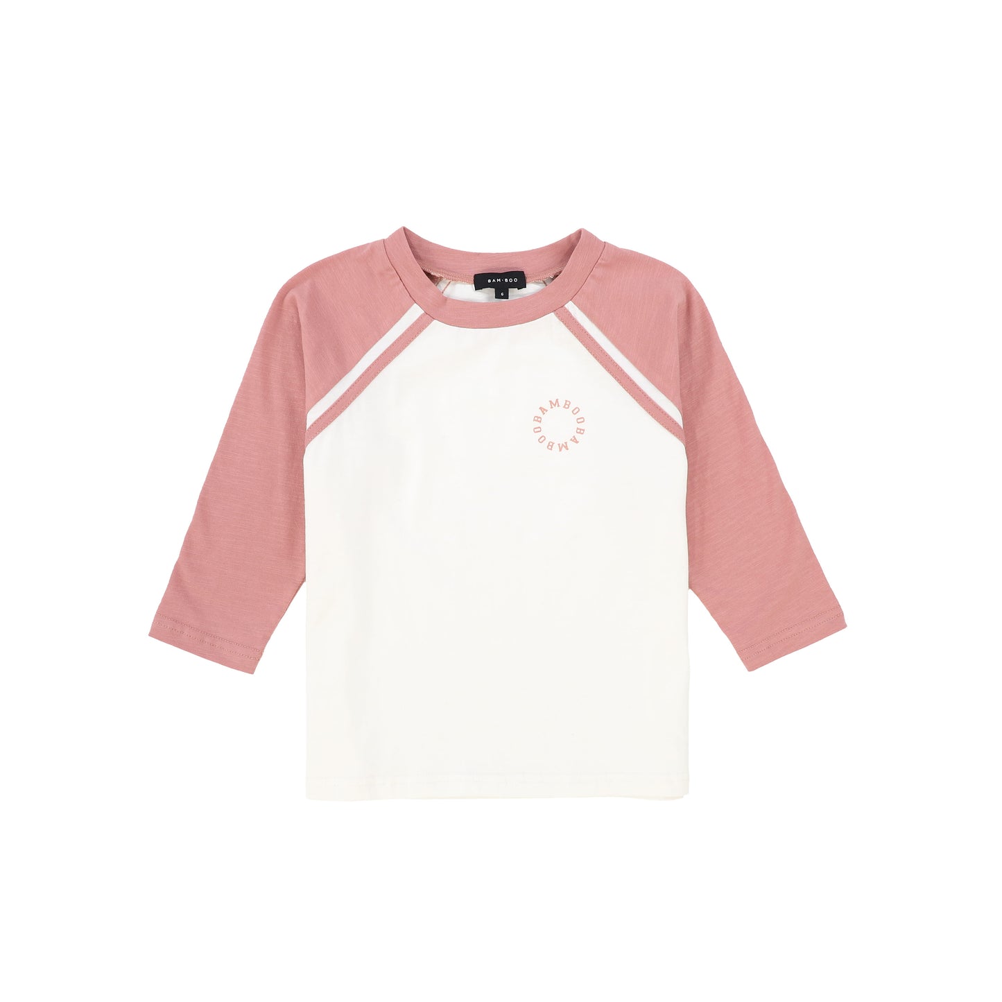 BAMBOO MAUVE RAGLAN LOGO T-SHIRT