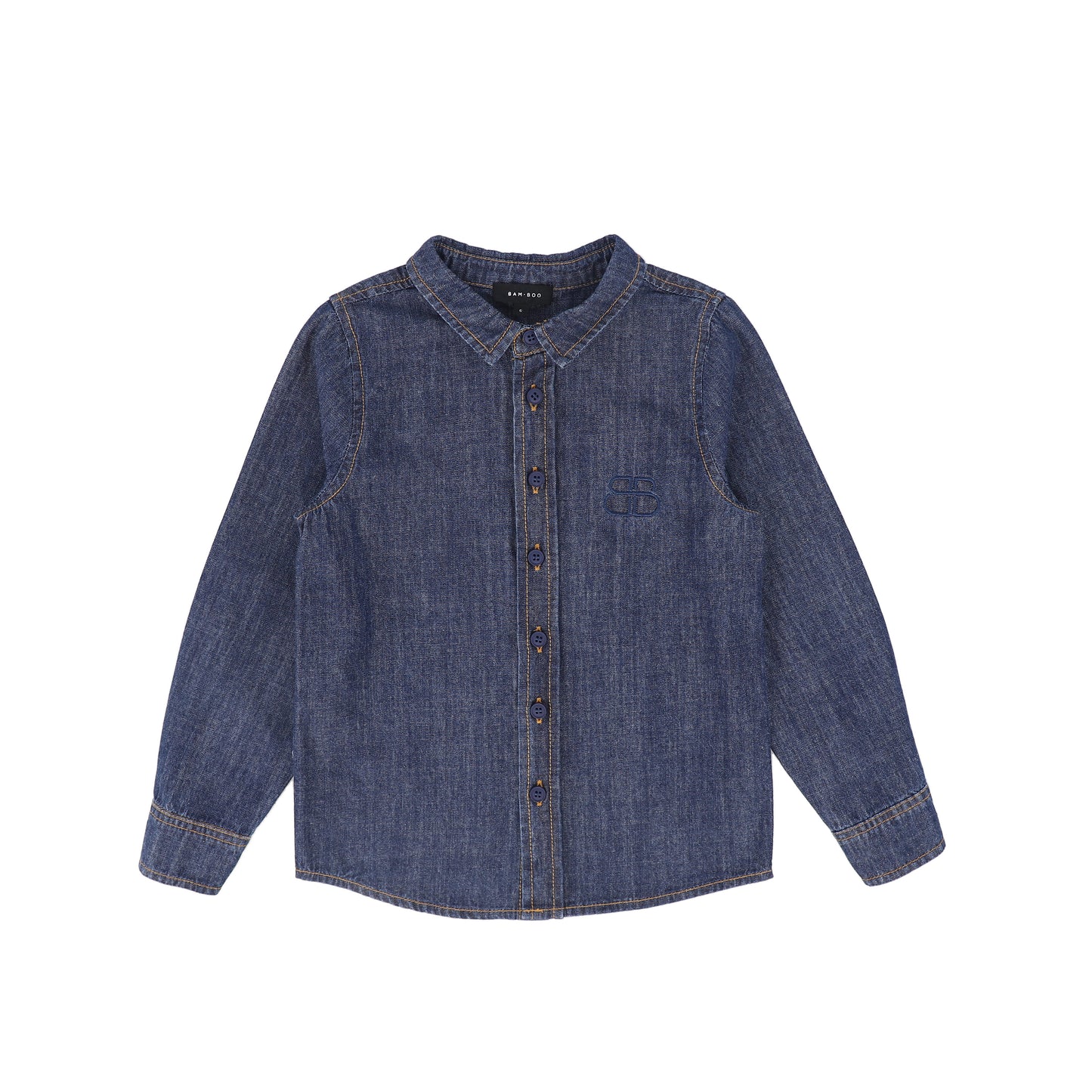 BAMBOO BLUE DENIM LOGO SHIRT