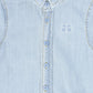 BAMBOO LIGHT BLUE DENIM LOGO SS SHIRT