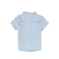 BAMBOO LIGHT BLUE DENIM LOGO SS SHIRT