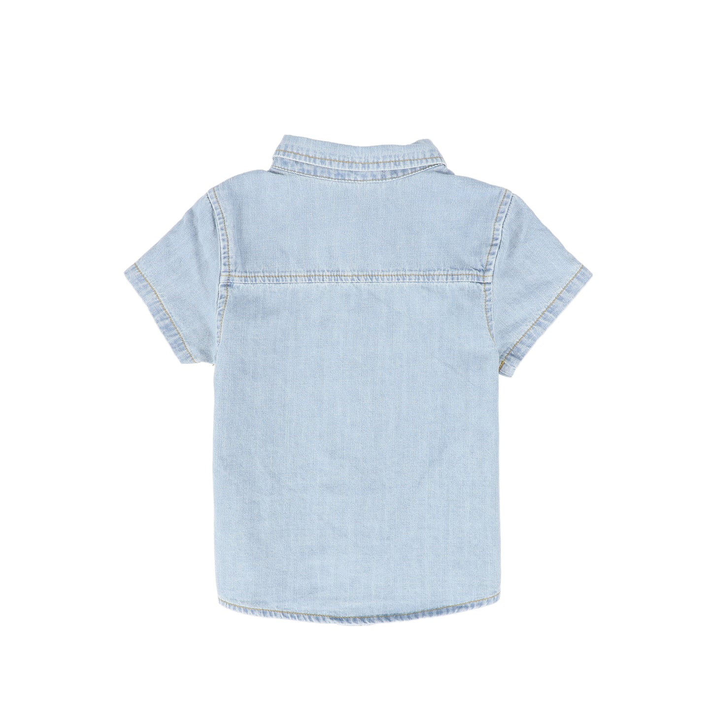 BAMBOO LIGHT BLUE DENIM LOGO SS SHIRT