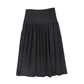 VALENTINA BLACK DENIM DROP WAIST PLEATED MAXI SKIRT