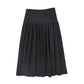 VALENTINA BLACK DENIM DROP WAIST PLEATED MAXI SKIRT