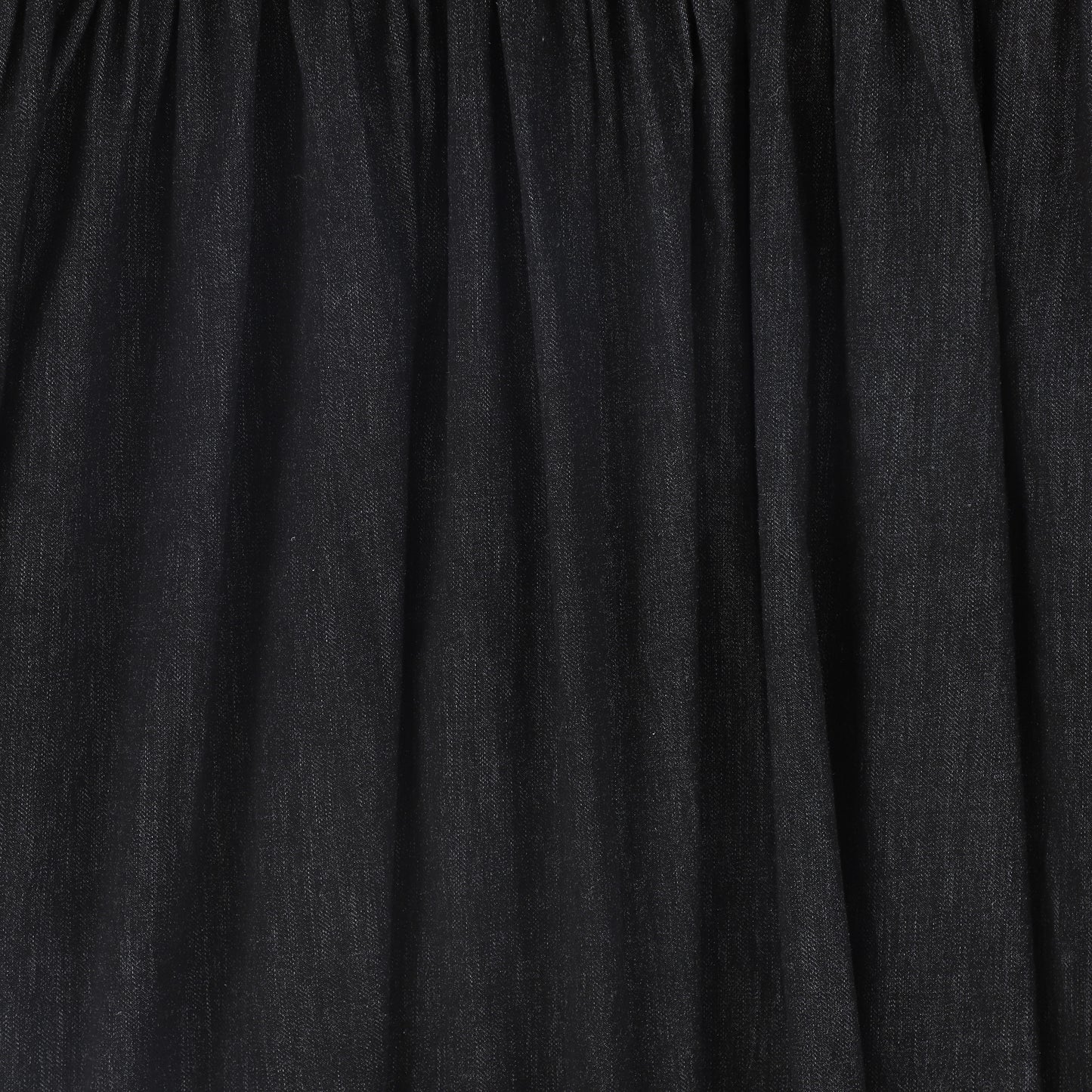 VALENTINA BLACK DENIM DROP WAIST PLEATED MAXI SKIRT