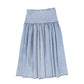 VALENTINA LIGHT BLUE DENIM DROP WAIST PLEAT MAXI SKIRT