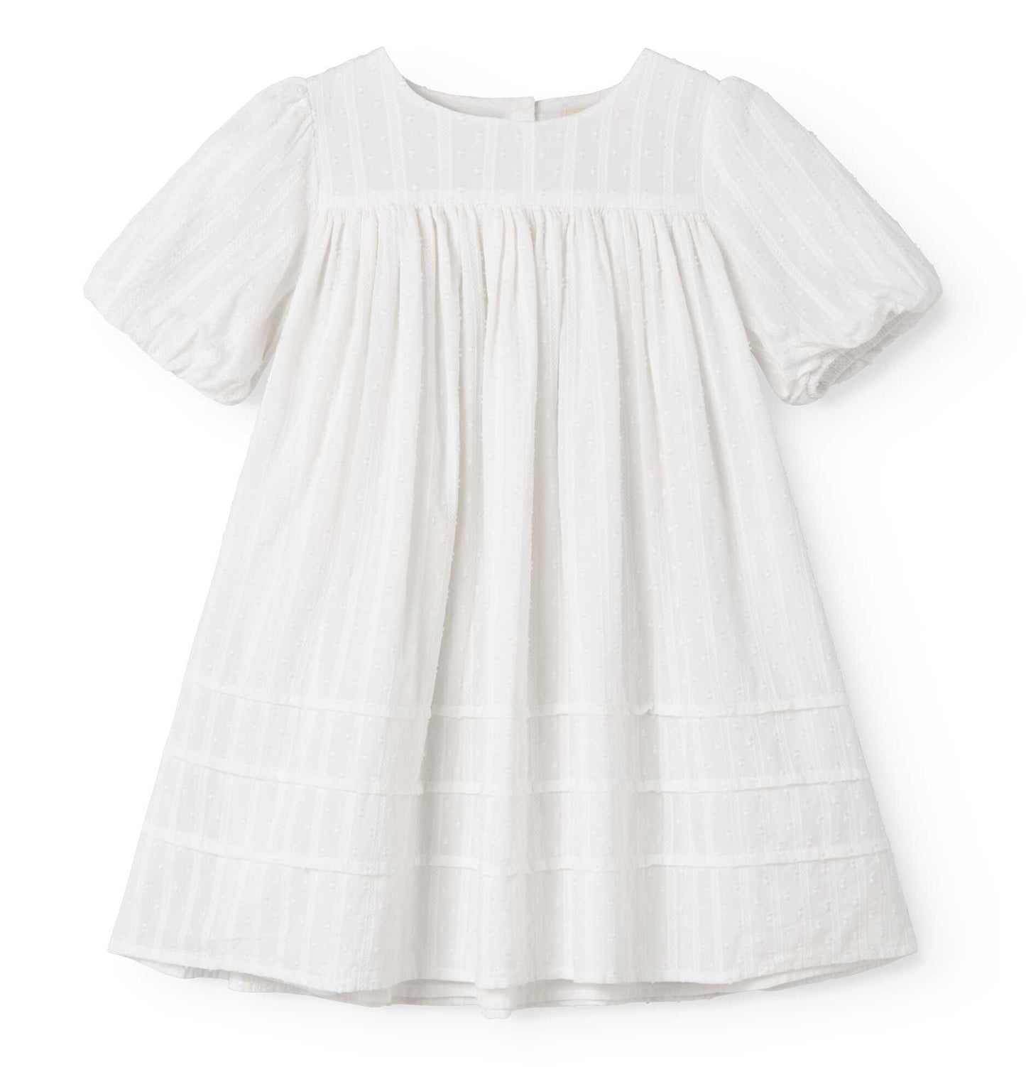MARMAR COPENHAGEN WHITE TONAL STRIPE DRESS