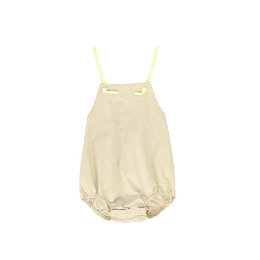 BACE COLLECTION TAN ROPE STRING BUBBLE ROMPER