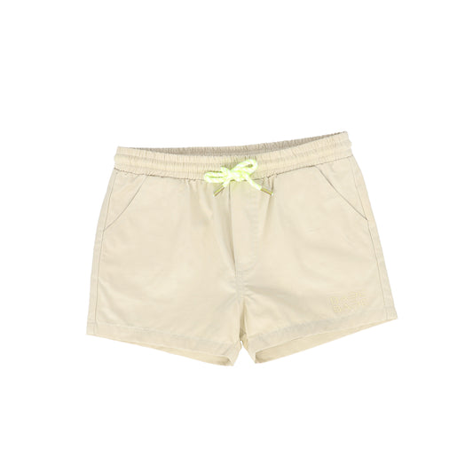 BACE COLLECTION TAN ROPE DRAWSTRING SHORTS