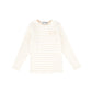 BACE COLLECTION TAN STRIPED RIBBED LS T-SHIRT