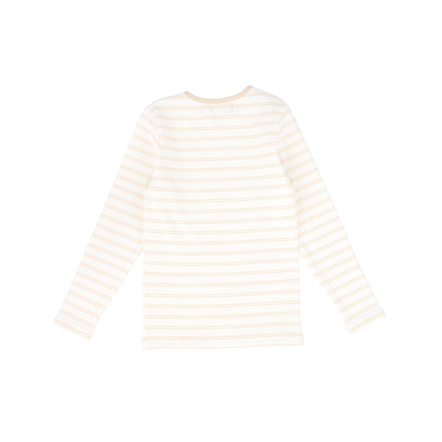 BACE COLLECTION TAN STRIPED RIBBED LS T-SHIRT