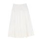 BAMBOO WHITE EMBROIDERED BUTTON MAXI SKIRT