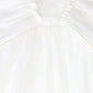 FRANCESCA GUILIANO IVORY GATHERED FLUTTER SLEEVE GOWN