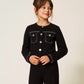 TWINSET BLACK/WHITE STITCH DETAIL KNIT CARDIGAN