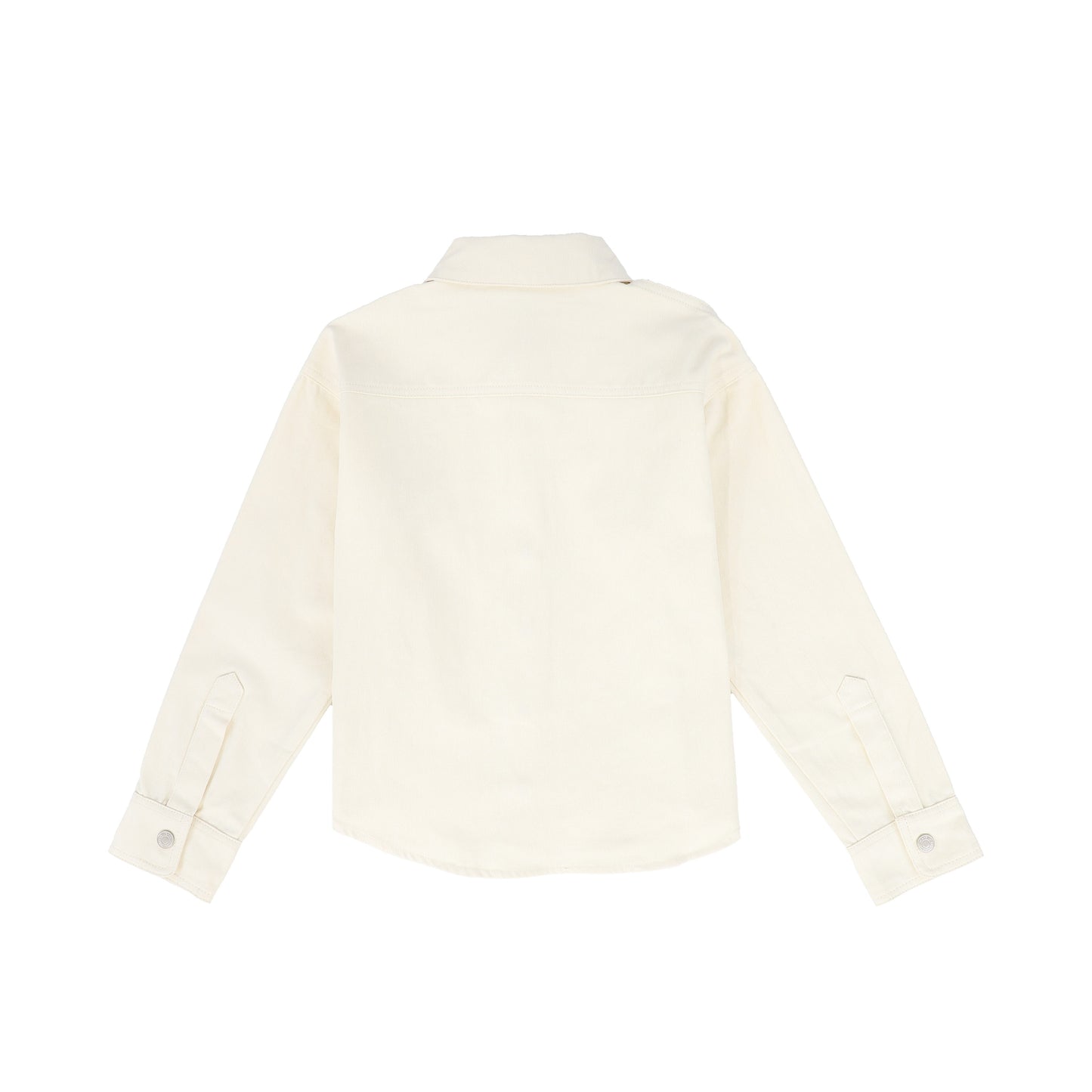 VALENTINA WHITE DENIM HEART PATCH BLOUSE