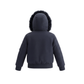 PRAMIE NAVY MATTE FUR TRIM COAT
