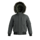 PRAMIE GREEN MATTE FUR TRIM COAT