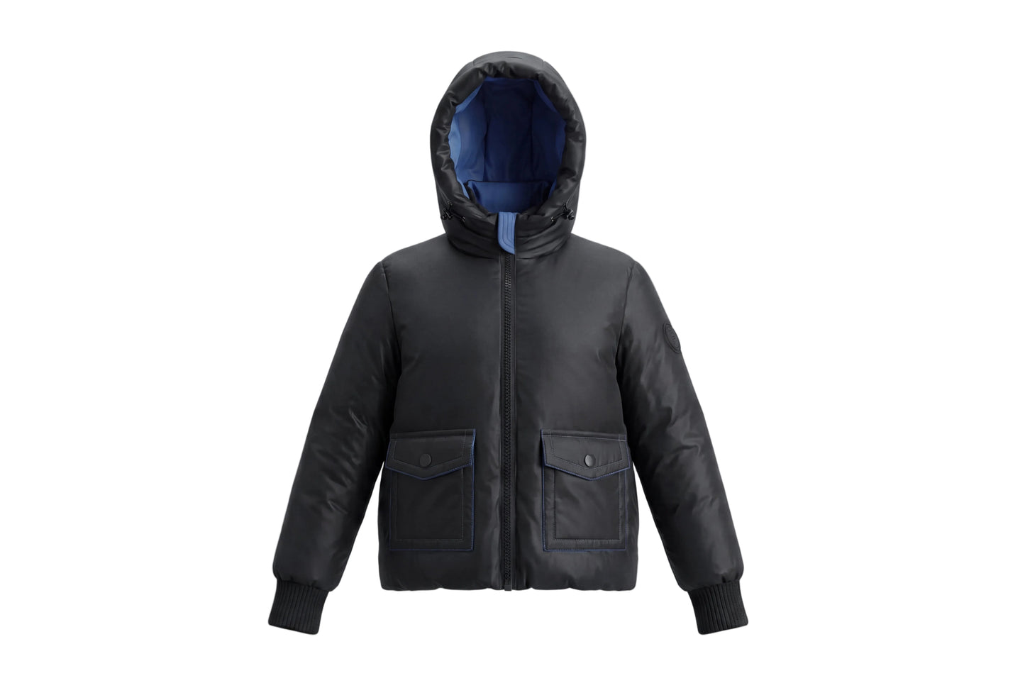 PRAMIE BLACK/BLUE CONTRAST COAT