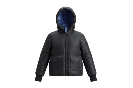 PRAMIE BLACK/BLUE CONTRAST COAT
