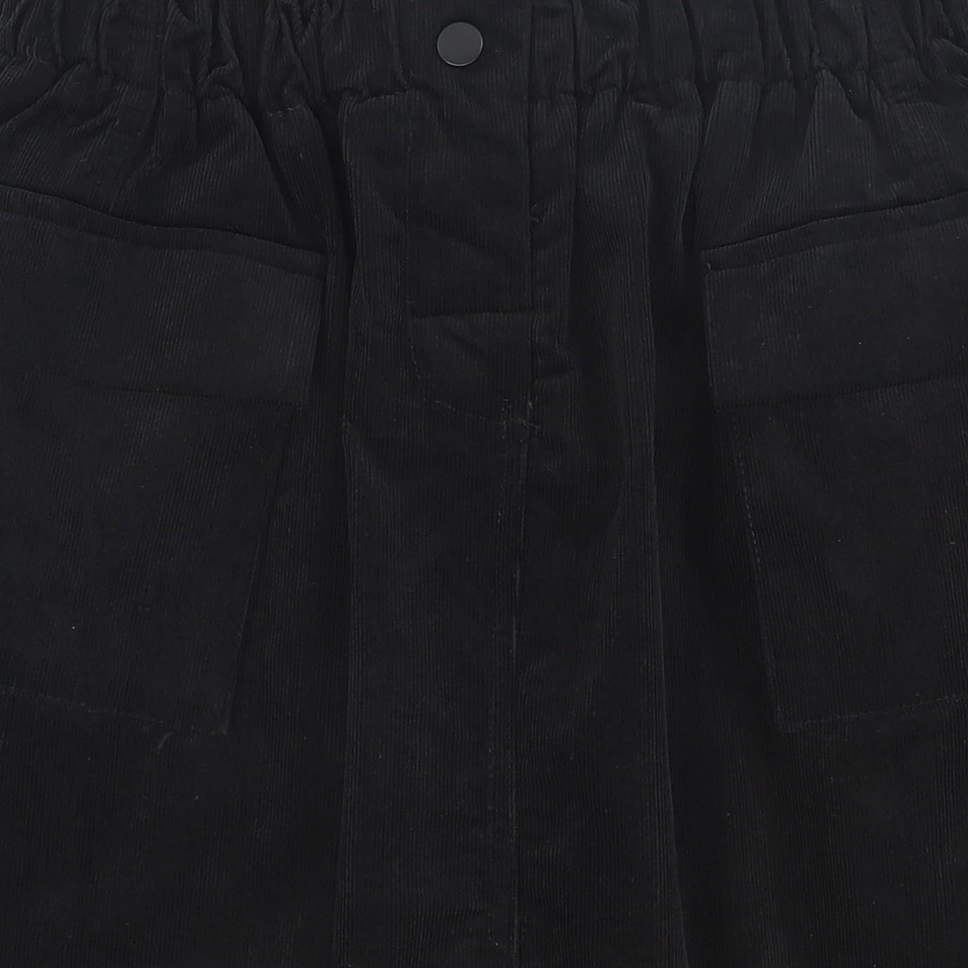 VALENTINA BLACK CORDUROY POCKET SKIRT