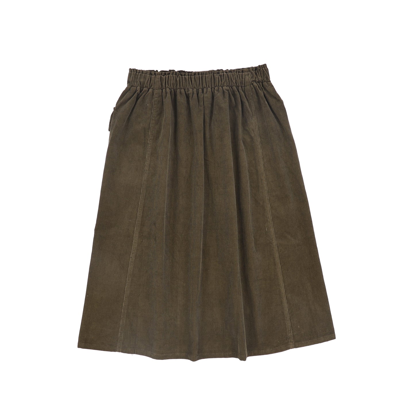 VALENTINA HUNTER CORDUROY POCKET SKIRT