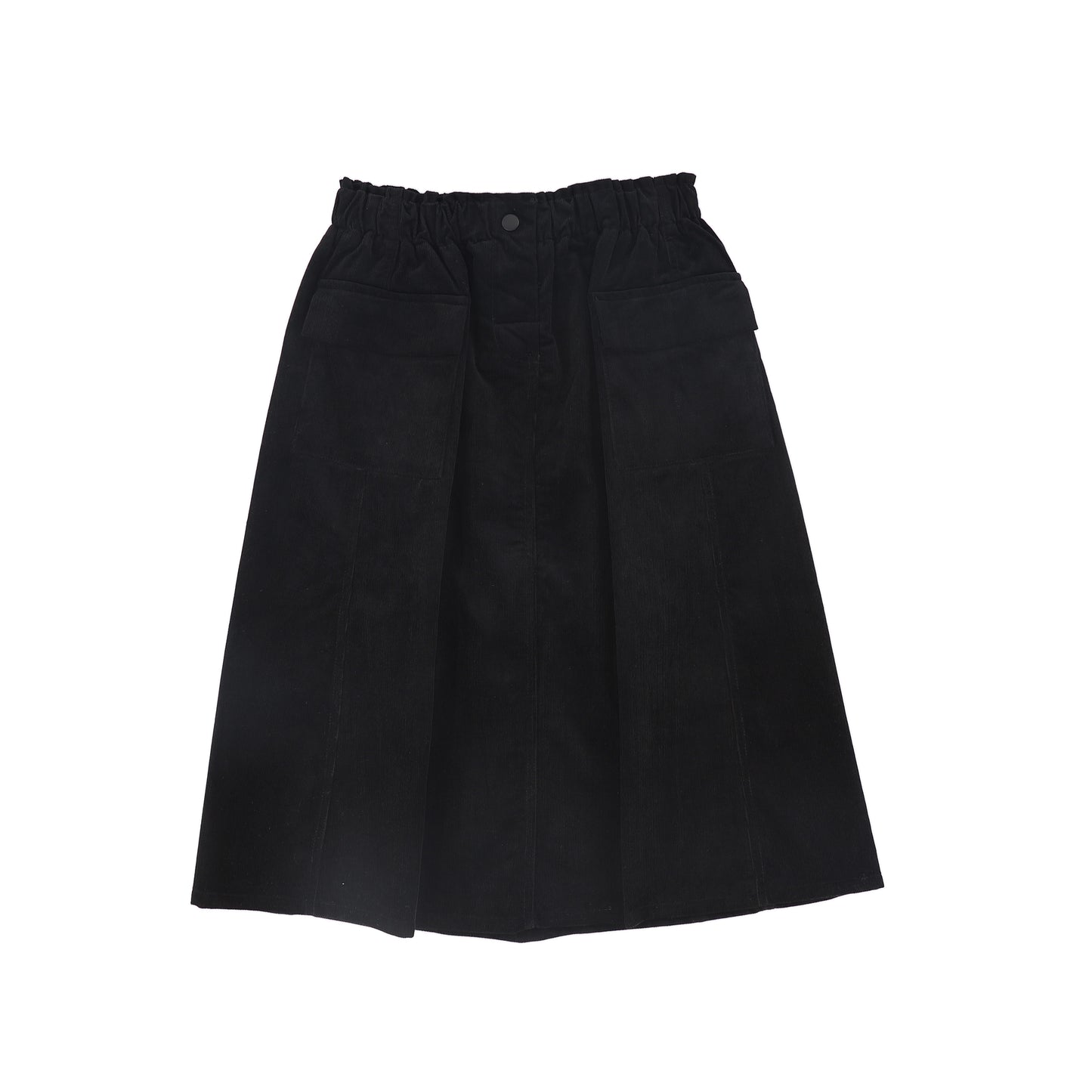 VALENTINA BLACK CORDUROY POCKET SKIRT