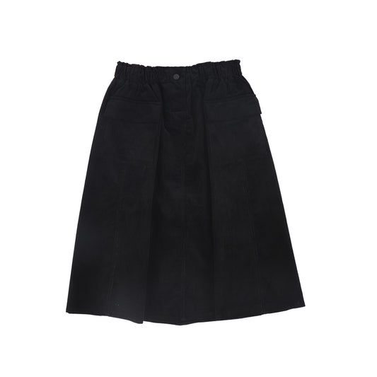 VALENTINA BLACK CORDUROY POCKET SKIRT
