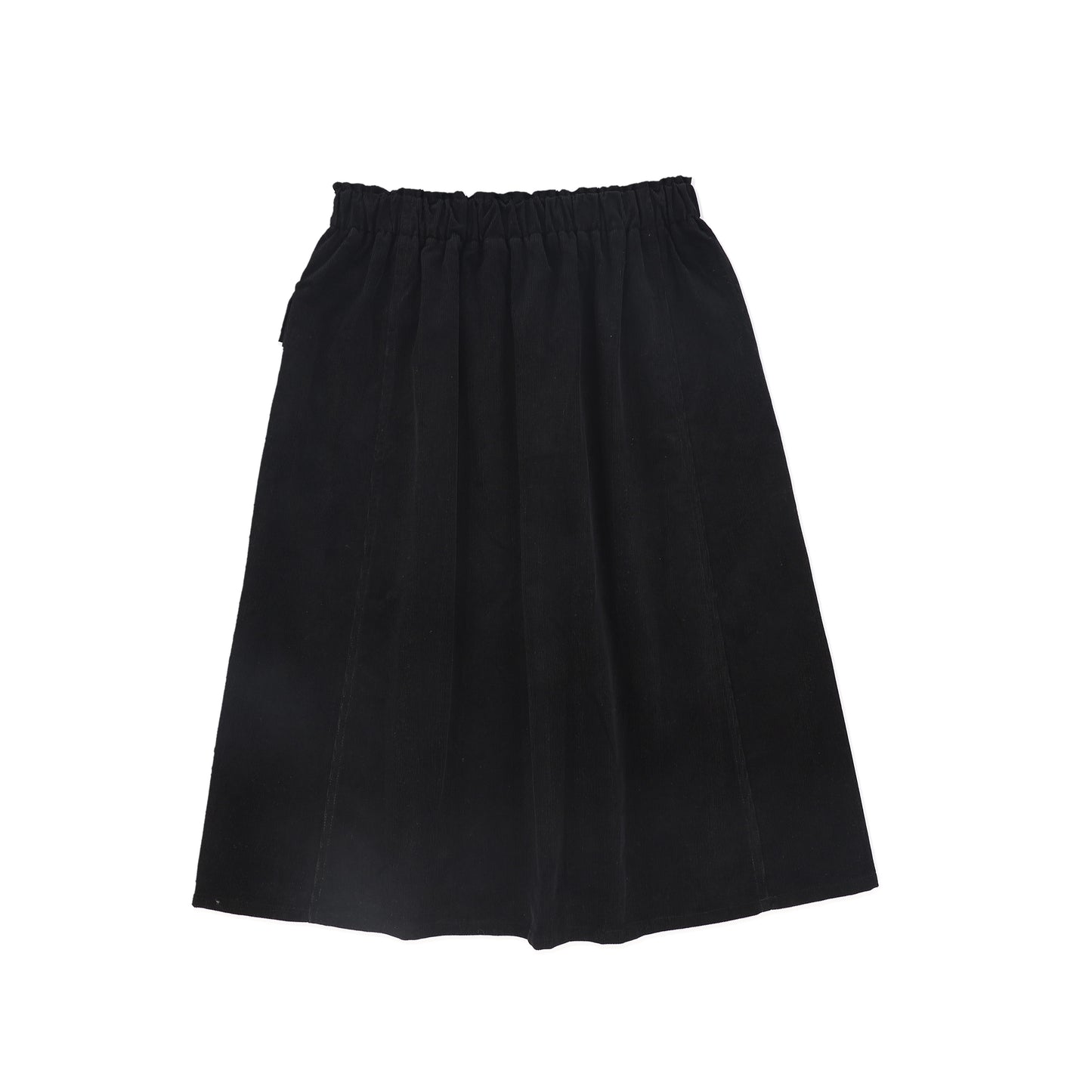 VALENTINA BLACK CORDUROY POCKET SKIRT