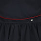 BACE COLLECTION NAVY WOOL VELVET TRIM DRESS