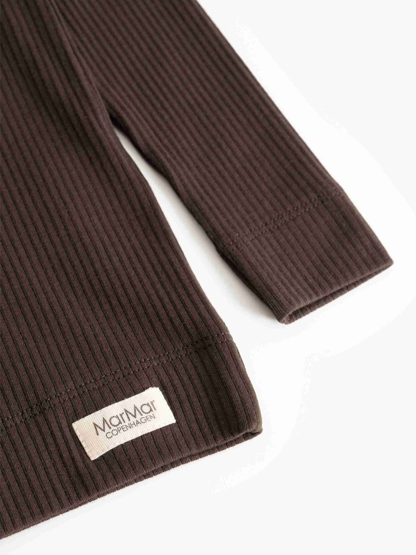 MARMAR COPENHAGEN BROWN RIBBED T-SHIRT