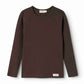 MARMAR COPENHAGEN BROWN RIBBED T-SHIRT