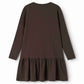 MARMAR COPENHAGEN BROWN  RIBBED DROP WAIST DRESS