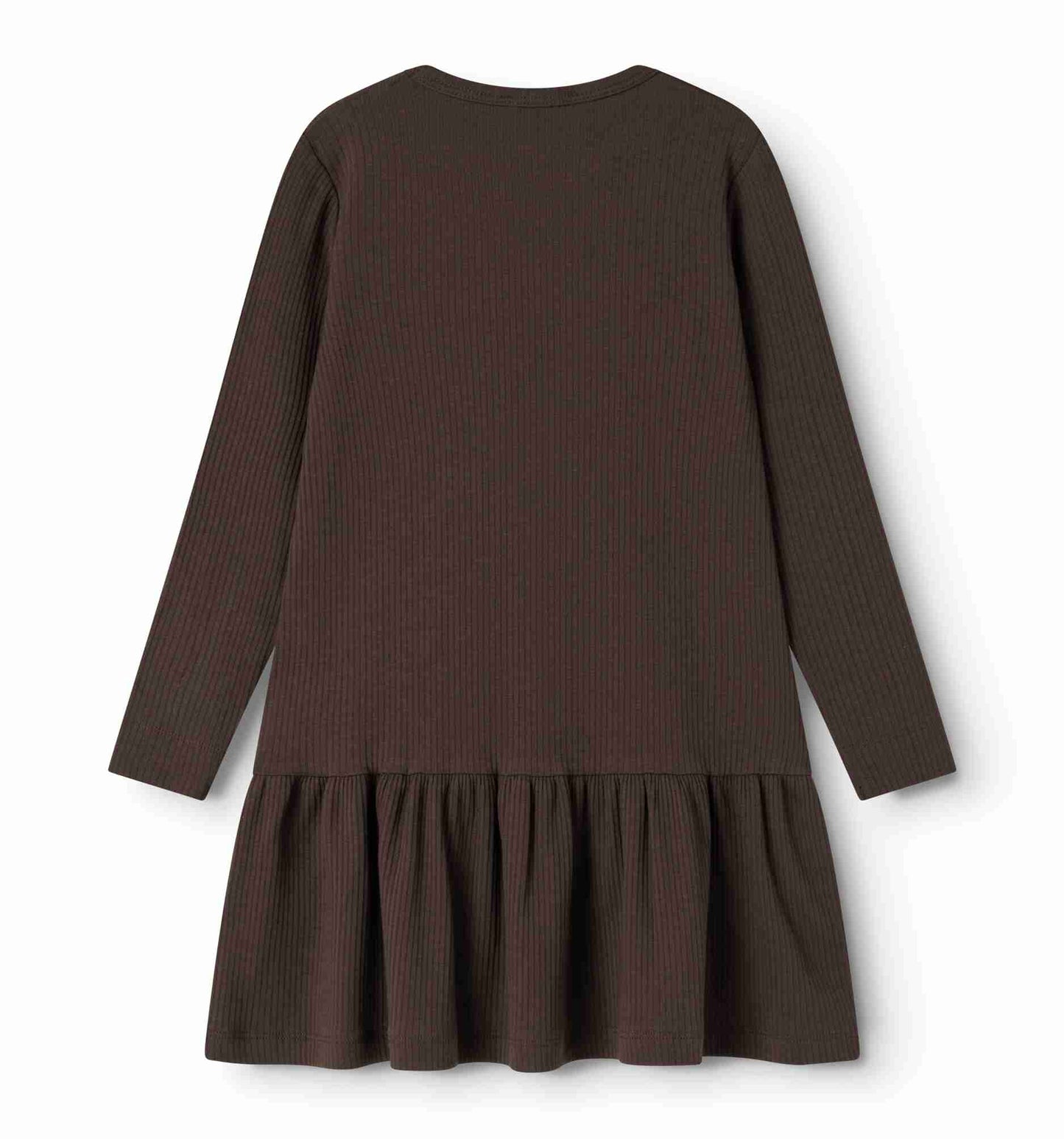 MARMAR COPENHAGEN BROWN  RIBBED DROP WAIST DRESS