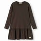 MARMAR COPENHAGEN BROWN  RIBBED DROP WAIST DRESS