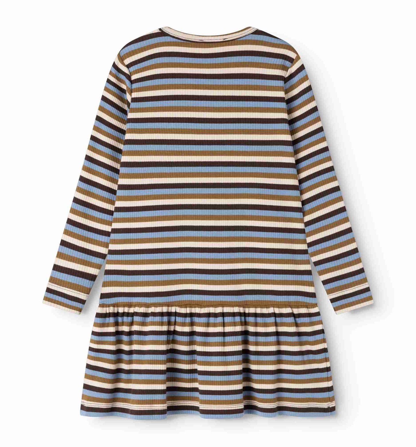 MARMAR COPENHAGEN BROWN/BLUE STRIPE DRESS