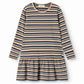 MARMAR COPENHAGEN BROWN/BLUE STRIPE DRESS