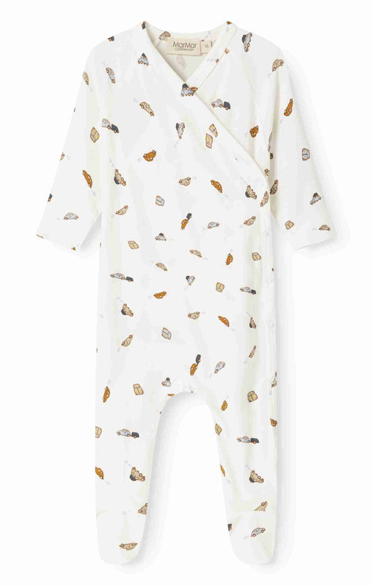 MARMAR COPENHAGEN WHITE CAR PRINT WRAP FOOTIE