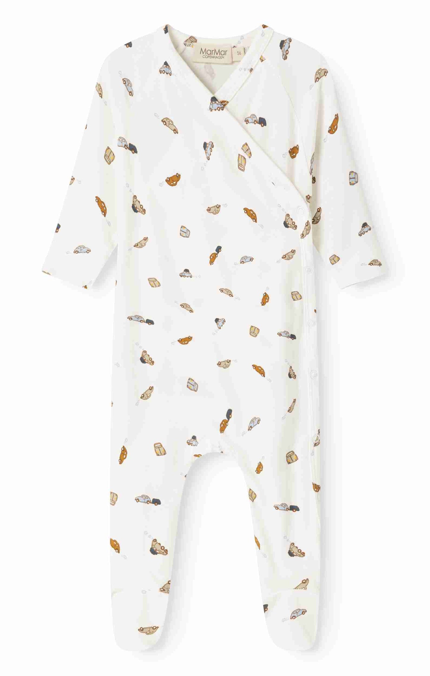 MARMAR COPENHAGEN WHITE CAR PRINT WRAP FOOTIE + BEANIE
