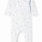 MARMAR COPENHAGEN PALE BLUE CLOUD PRINT FOOTIE SET