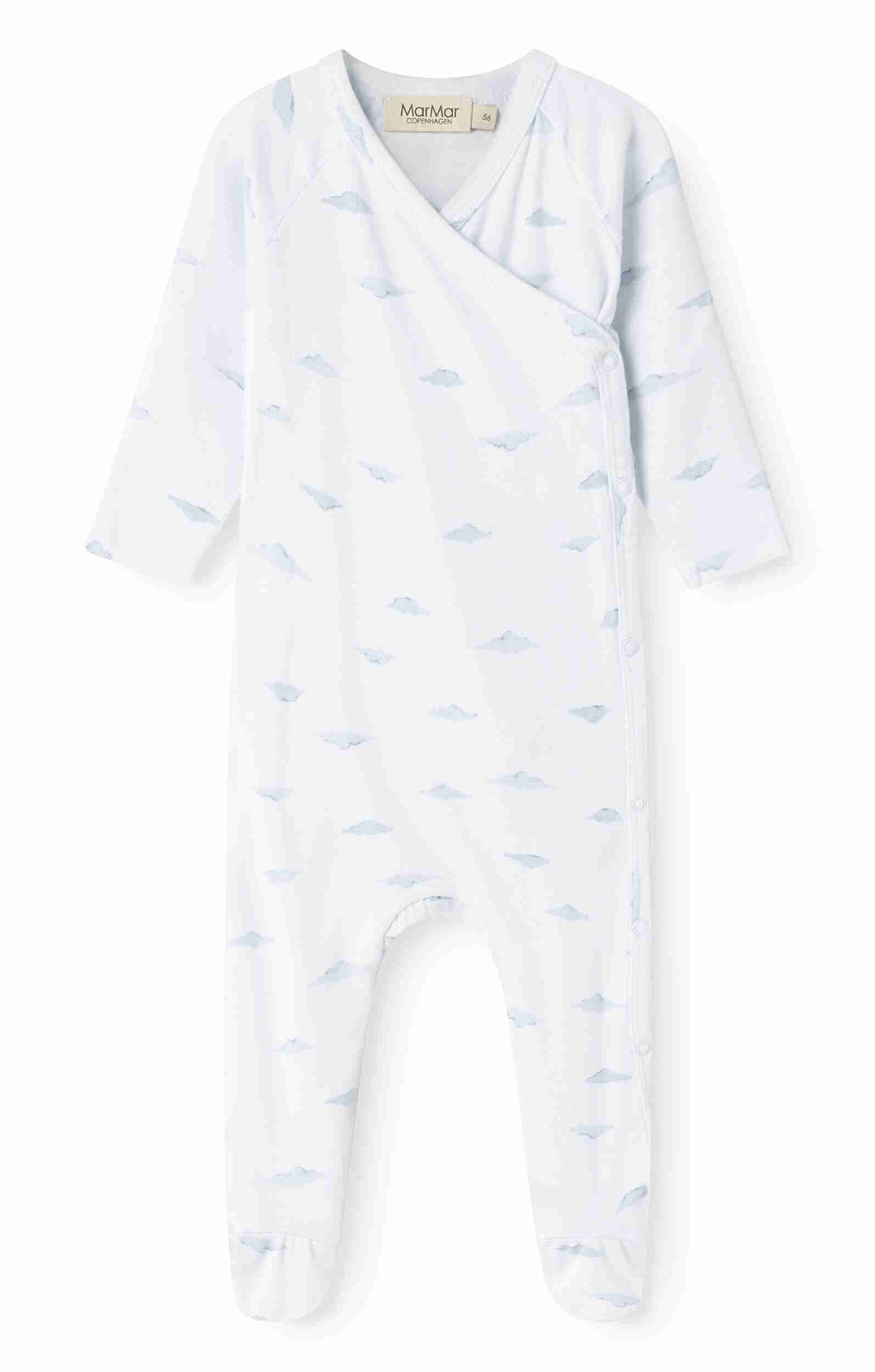 MARMAR COPENHAGEN PALE BLUE CLOUD PRINT FOOTIE SET
