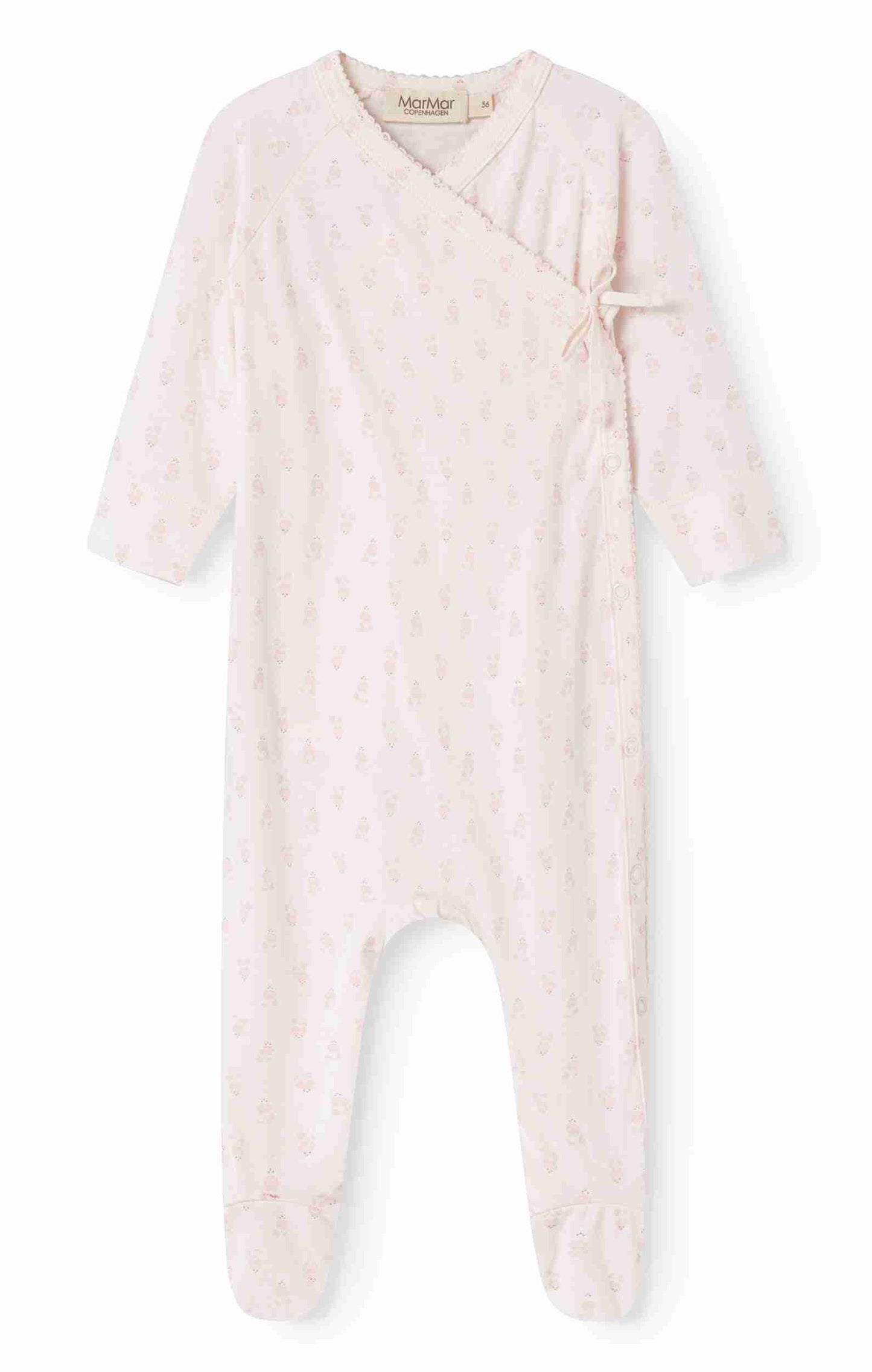 MARMAR COPENHAGEN PALE PINK TINY FLORAL FOOTIE SET