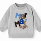 MARMAR COPENHAGEN GREY/BLUE STACKED LOGO SWEATSHIRT