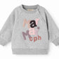 MARMAR COPENHAGEN GREY/PINK STACKED LOGO SWEATSHIRT