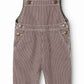 MARMAR COPENHAGEN BROWN STRIPE BUTTON OVERALLS