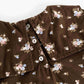 MARMAR COPENHAGEN BROWN FLORAL BIB OVERLAY DRESS
