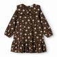 MARMAR COPENHAGEN BROWN FLORAL BIB OVERLAY DRESS